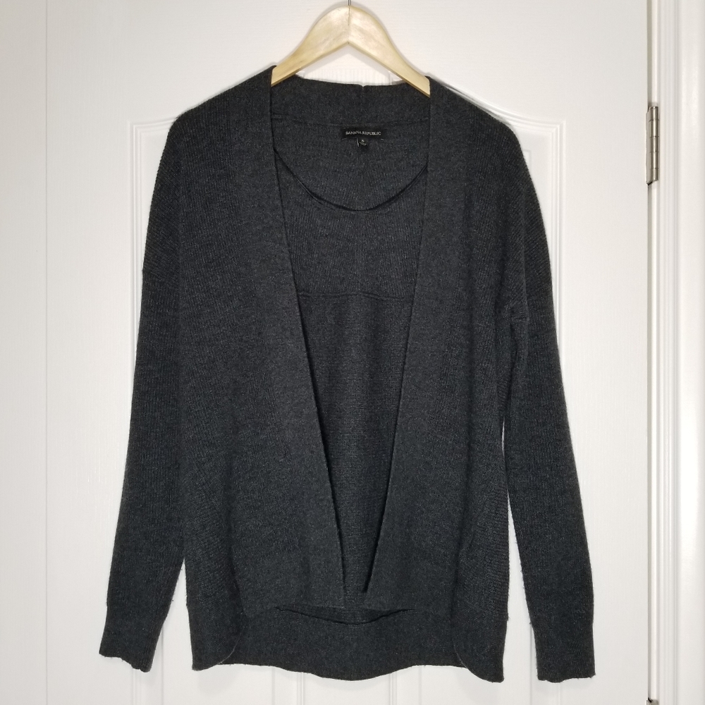 Banana Republic Ribbed Wool & Cashmere Cardigan - Picture 3 of 8